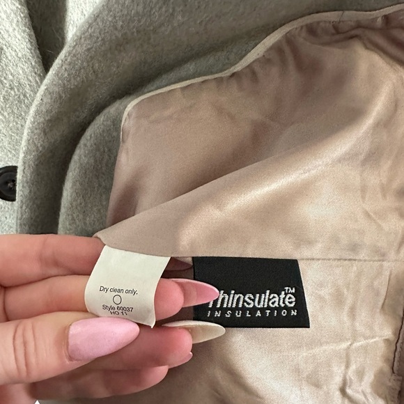 J. Crew Nello Gori 100% Wool Grey longline trench pea coat classic vintage - Picture 4 of 6